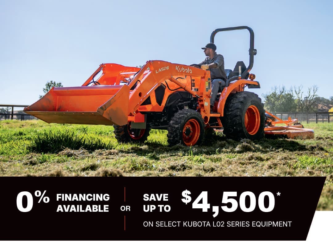 Save on Select L02 Series Tractors Save on Select L02 Series Tractors